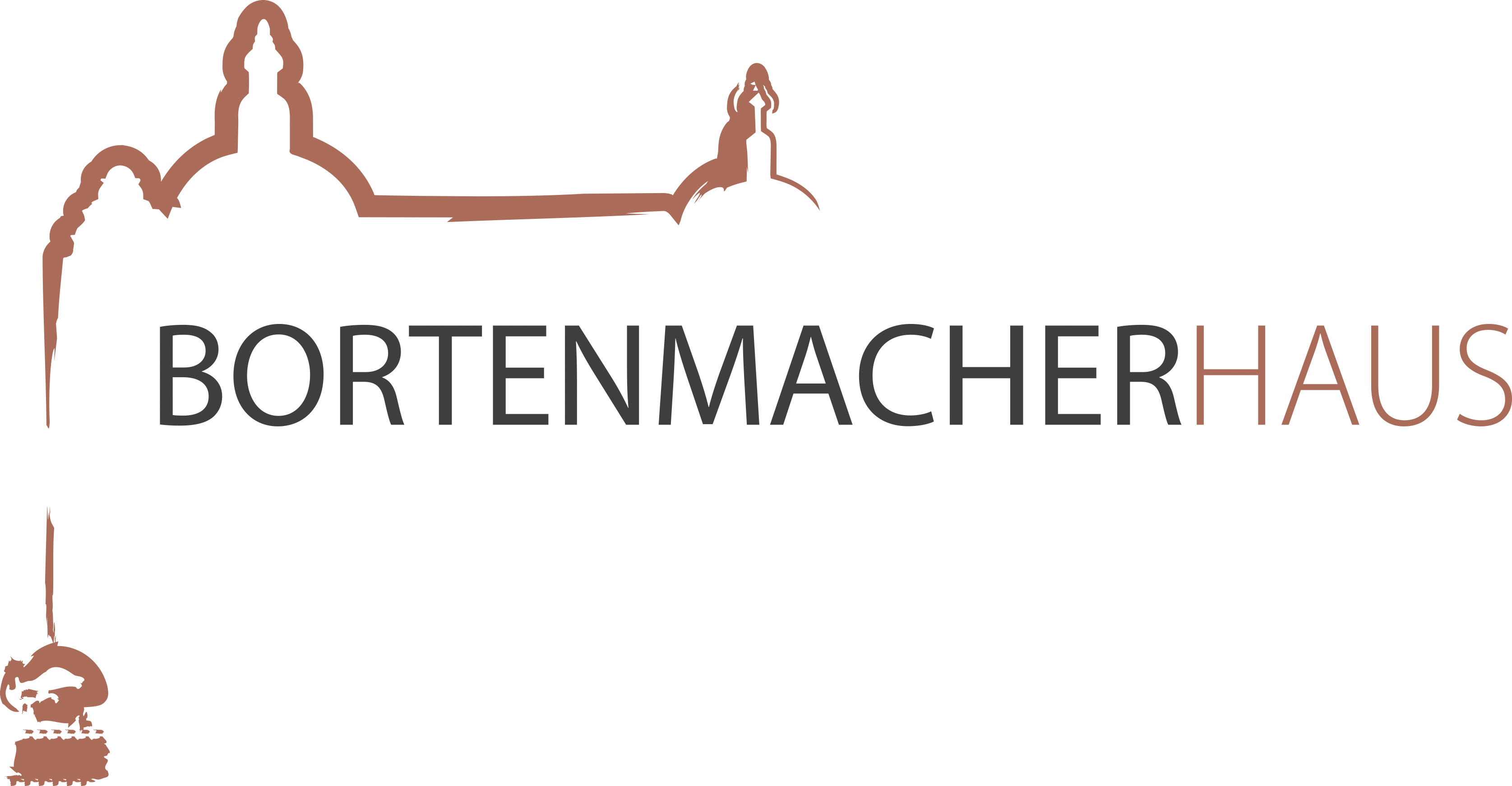 Logo des Bortenmacherhauses in Neuburg an der Donau mit stilisierter Hauskontur und Borte.